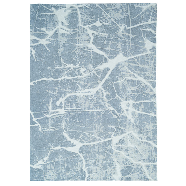 Wrought Studio Light Blue Granite Grace The Rugger Machine Washable 5X8 Antislip Rug Wayfair